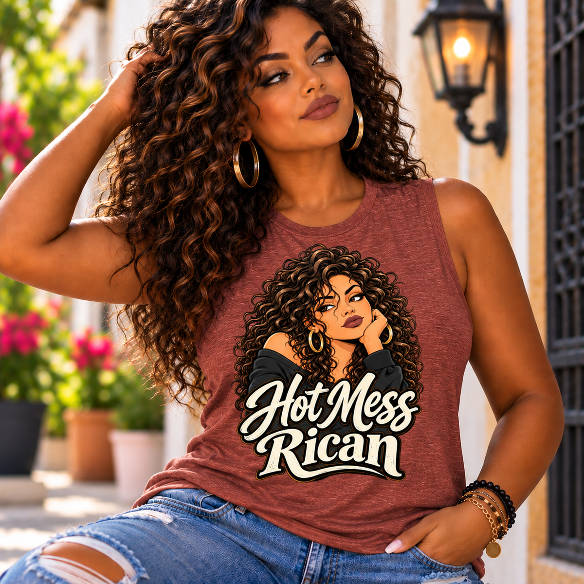 Hot Mess Rican Tank