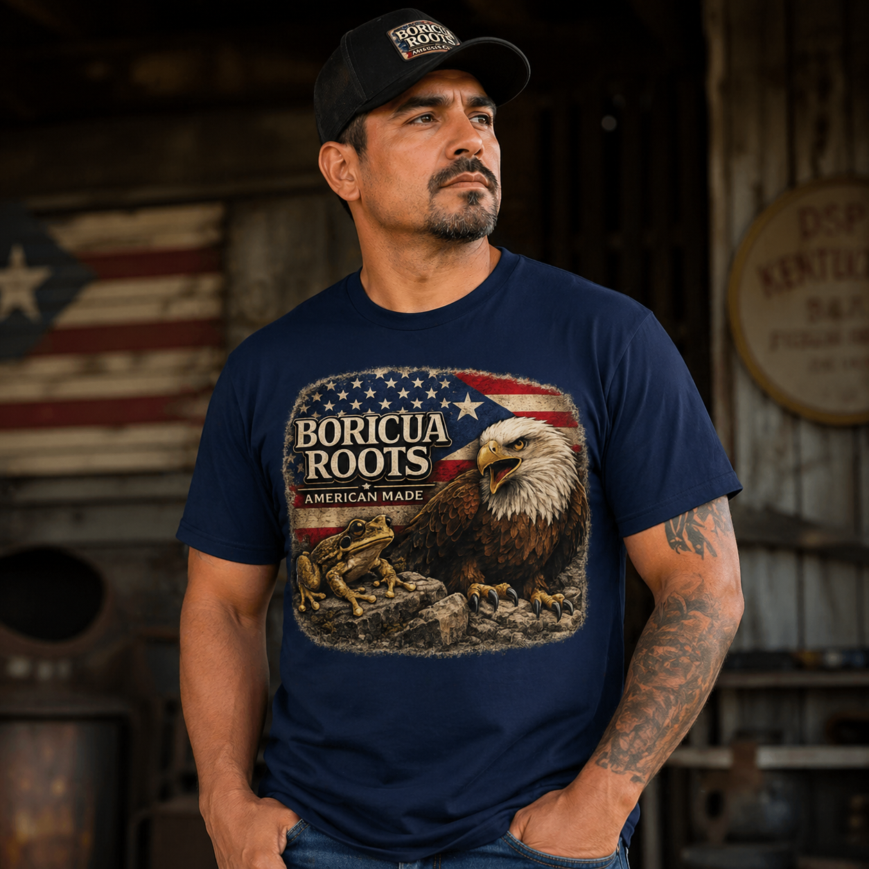 Boricua Roots. America Made Tee