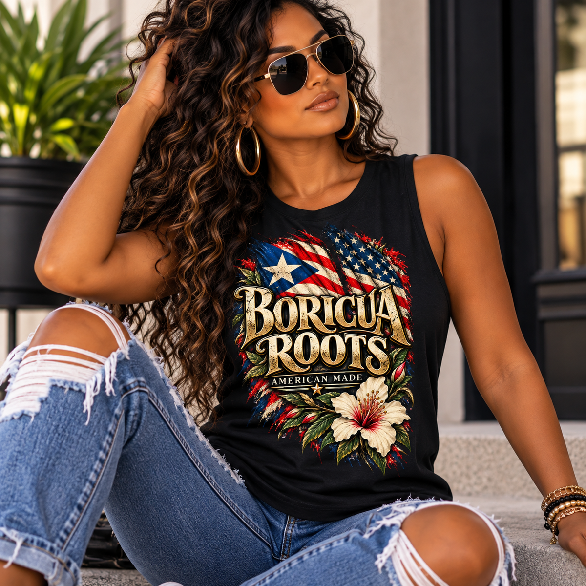 Boricua Roots Muscle Tank