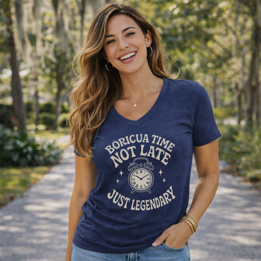Boricua Time T-Shirt – Not Late, Just Legendary