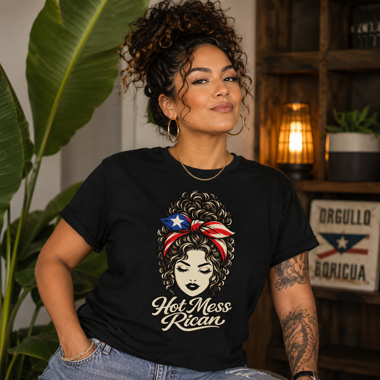 Hot Mess Rican Tee
