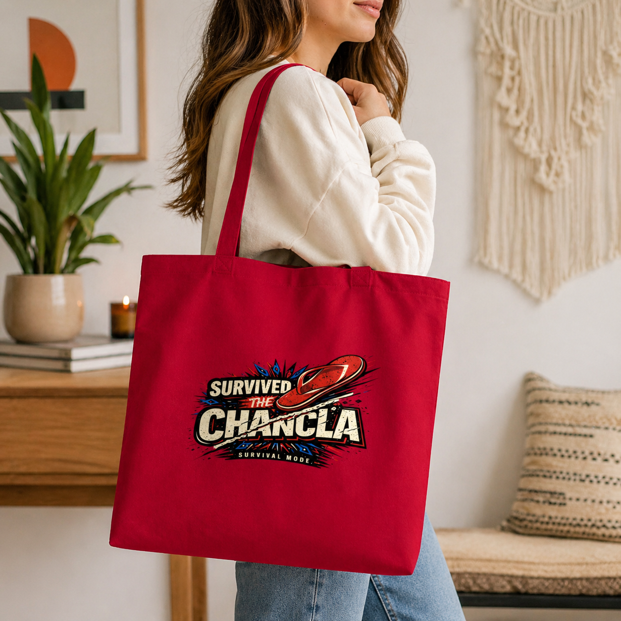 Survived the Chancla Tote Bag