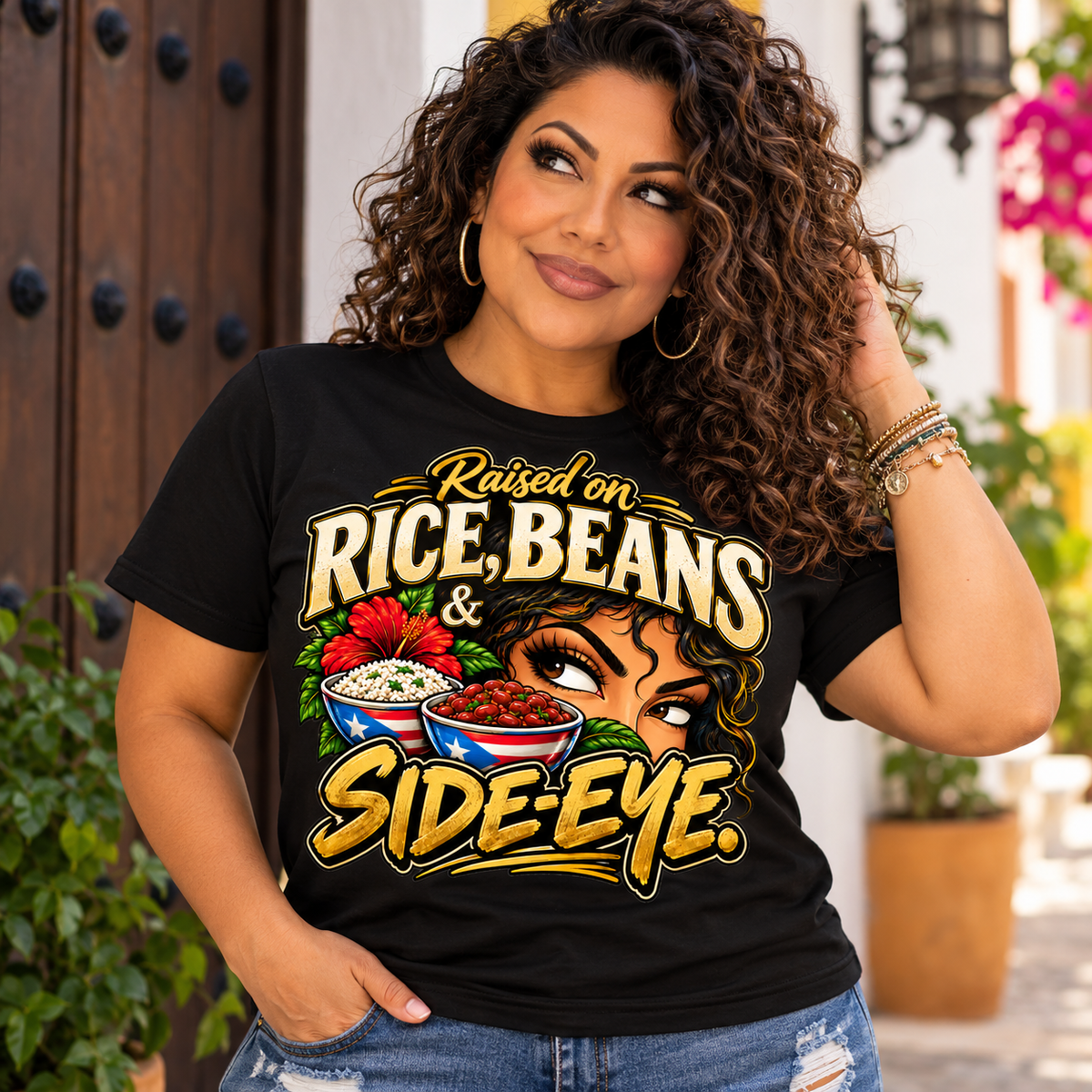 Raised on Side- Eye Tee