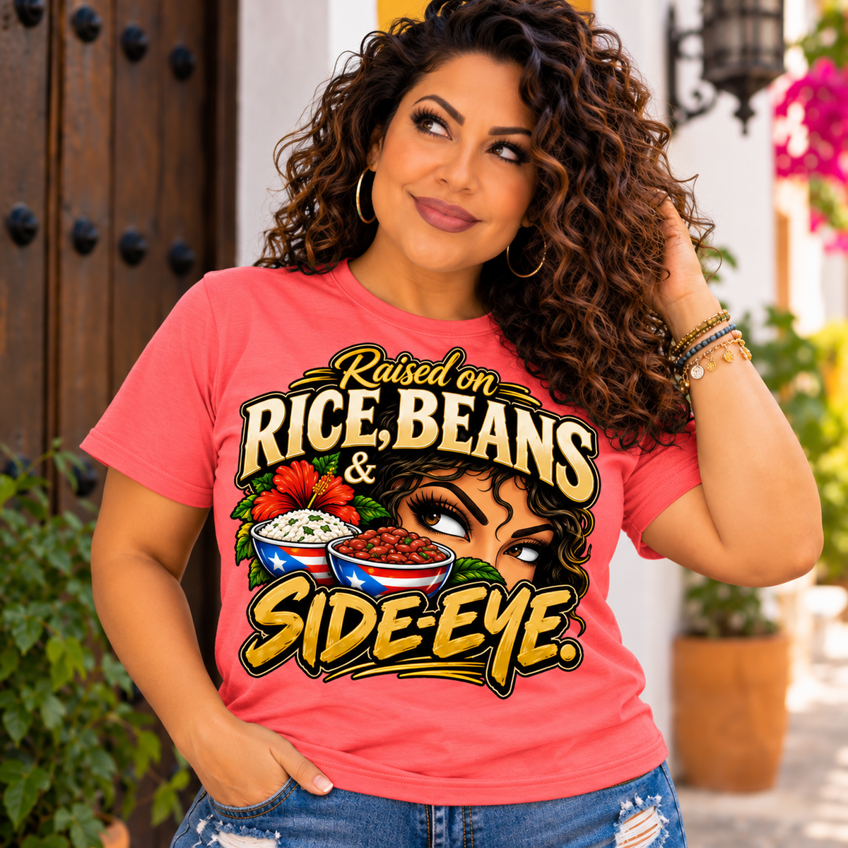 Raised on Side- Eye Tee