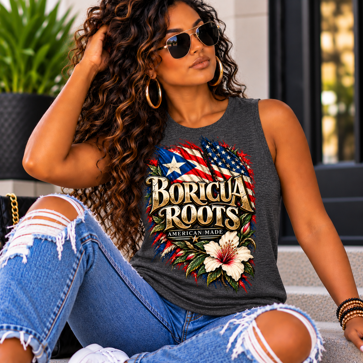 Boricua Roots Muscle Tank