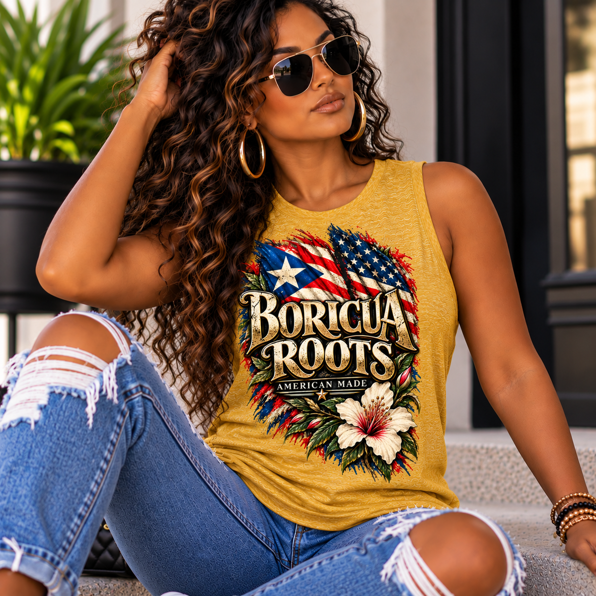 Boricua Roots Muscle Tank