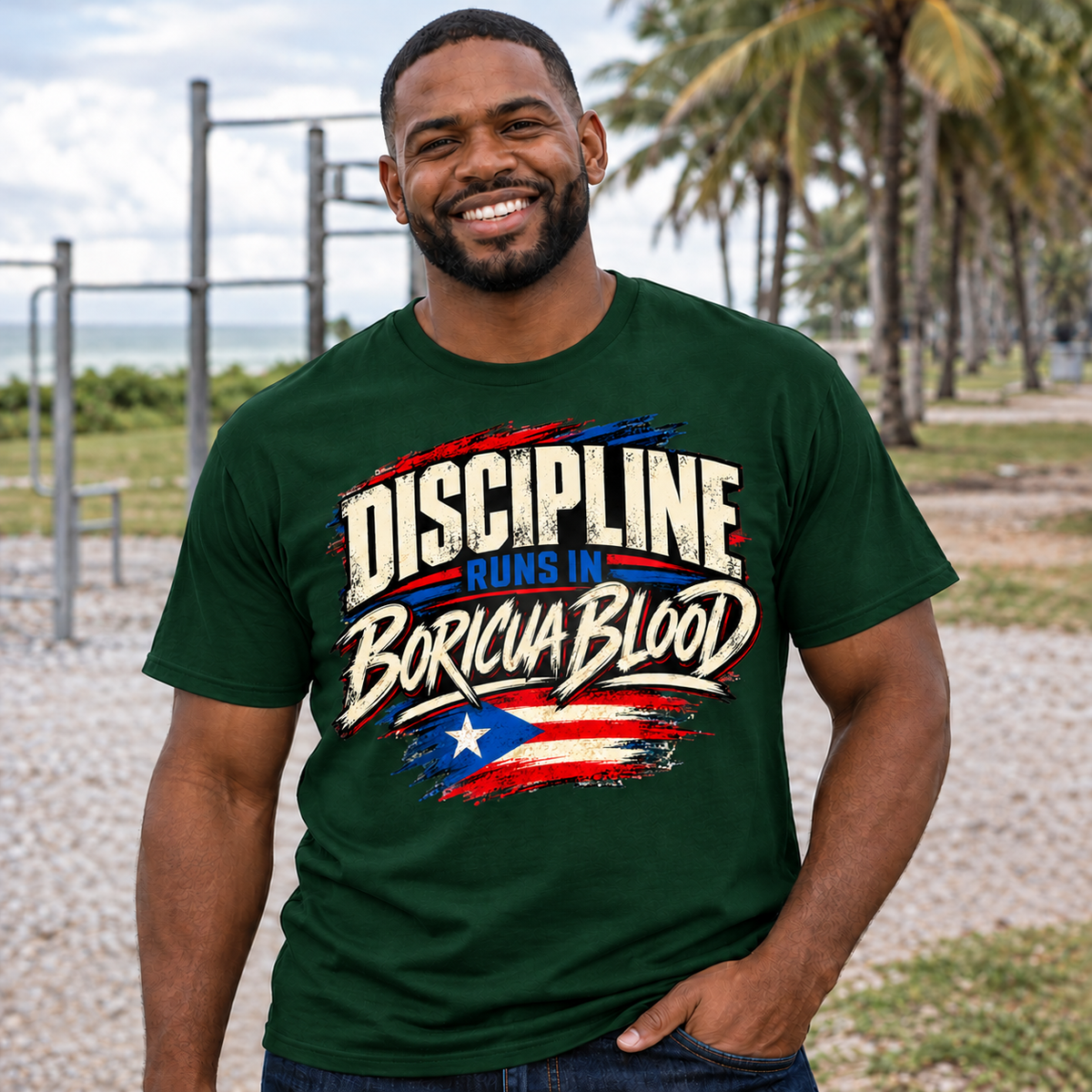 Discipline Runs in Boricua Blood Tee