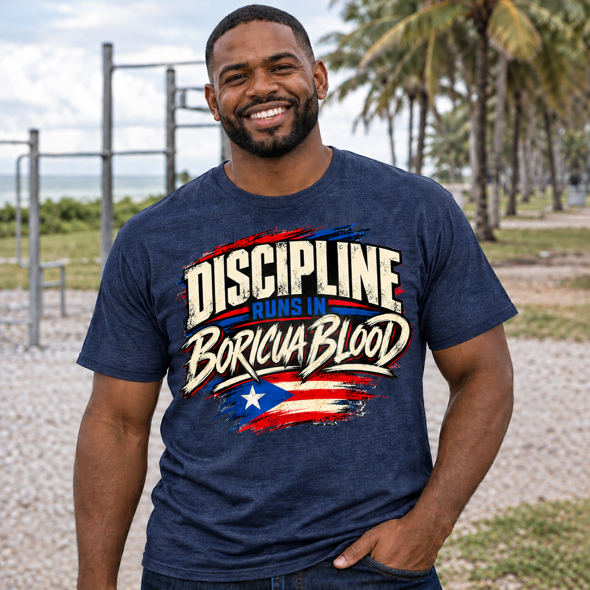 Discipline Runs in Boricua Blood Tee