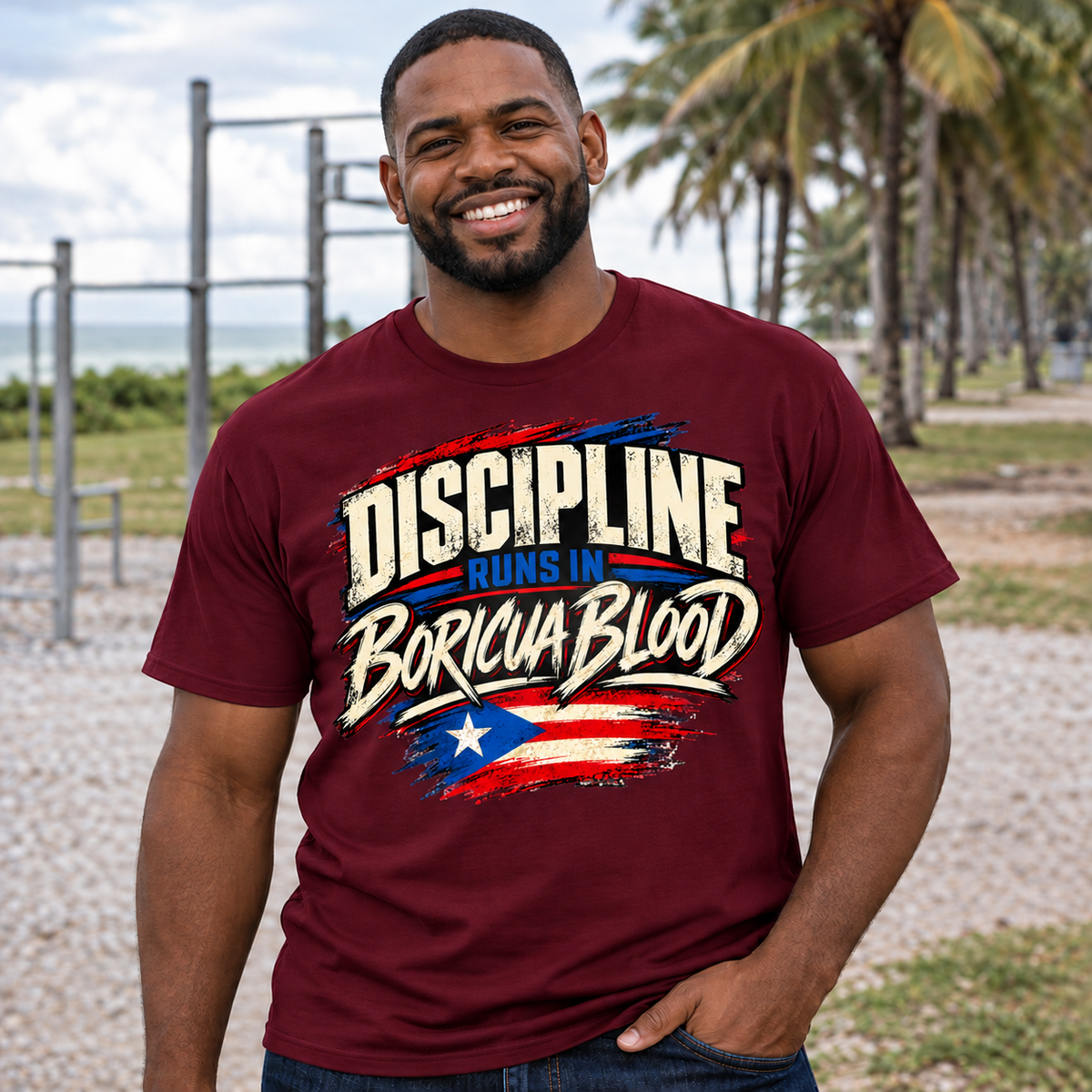 Discipline Runs in Boricua Blood Tee
