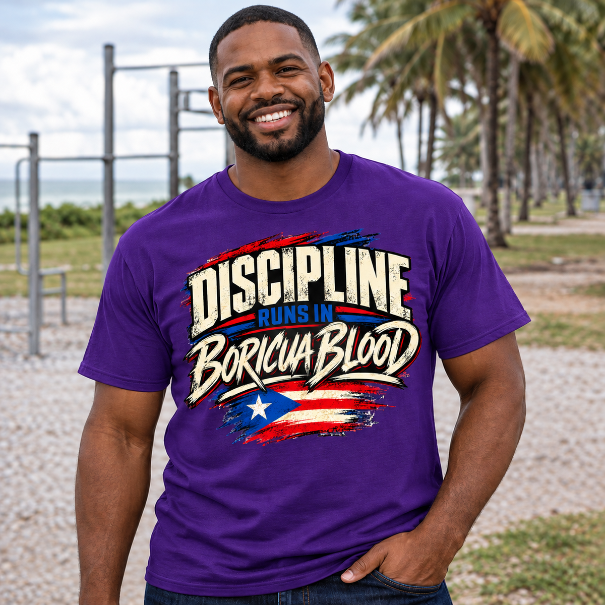 Discipline Runs in Boricua Blood Tee