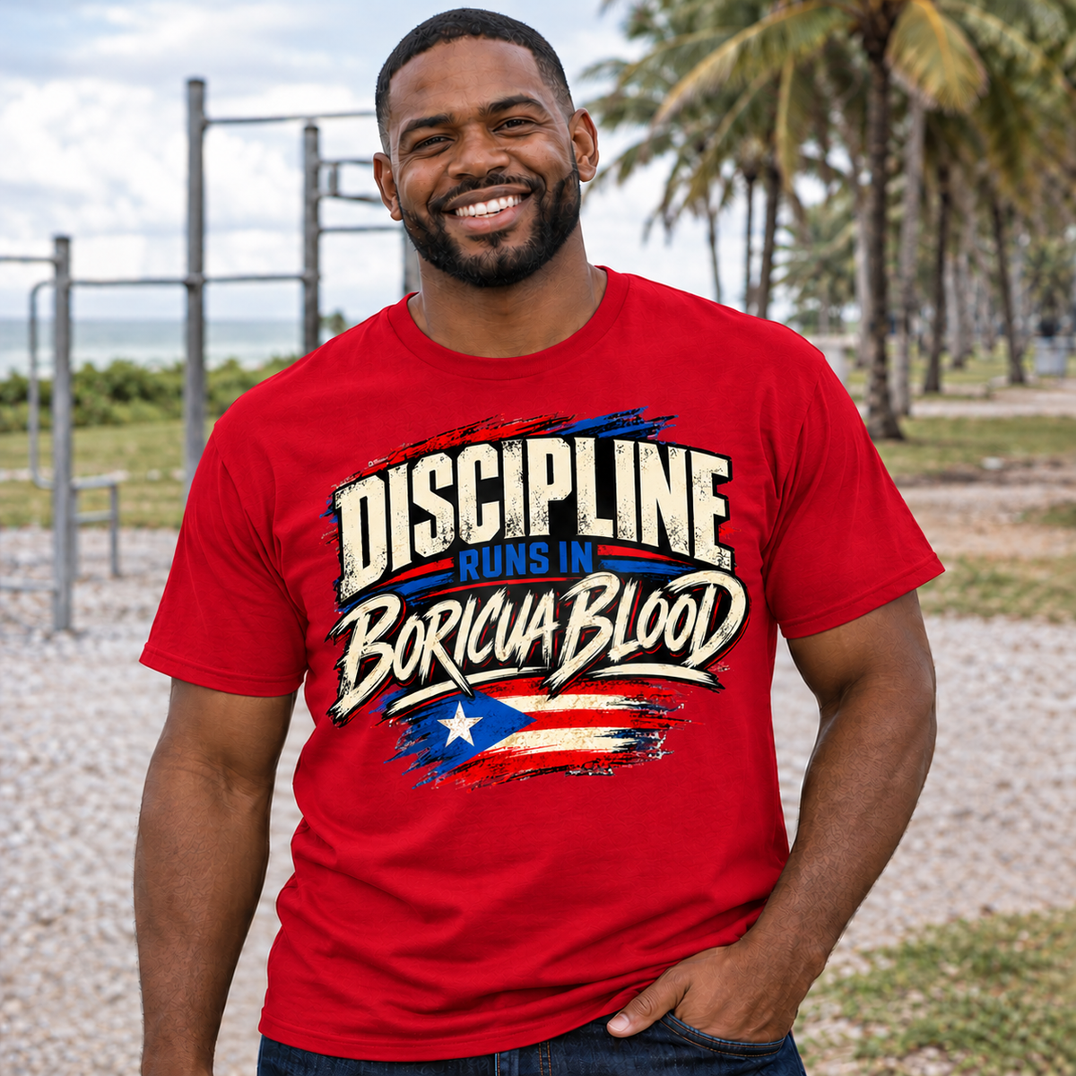 Discipline Runs in Boricua Blood Tee