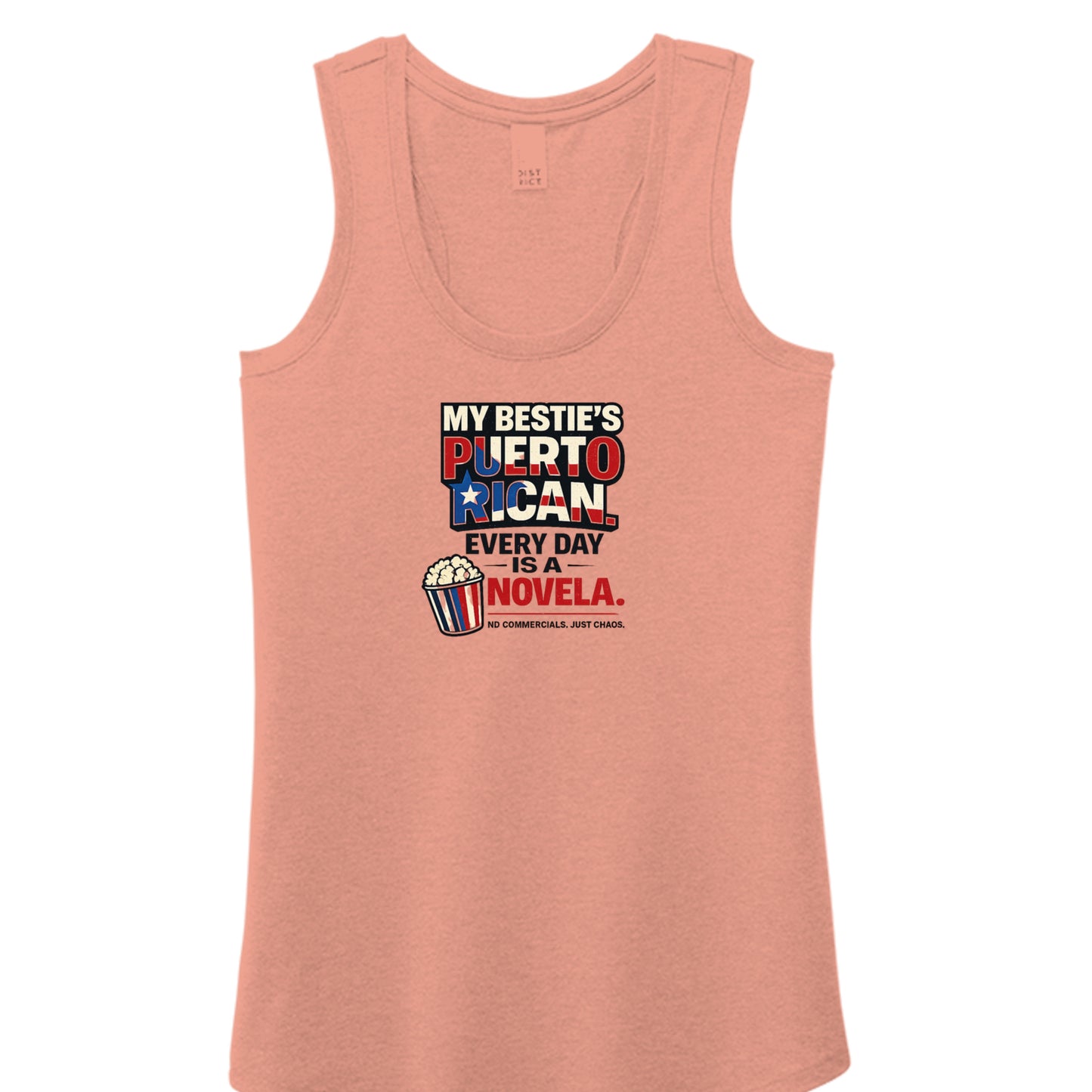 Heathered Dusty Peach - DM138L - FRONT