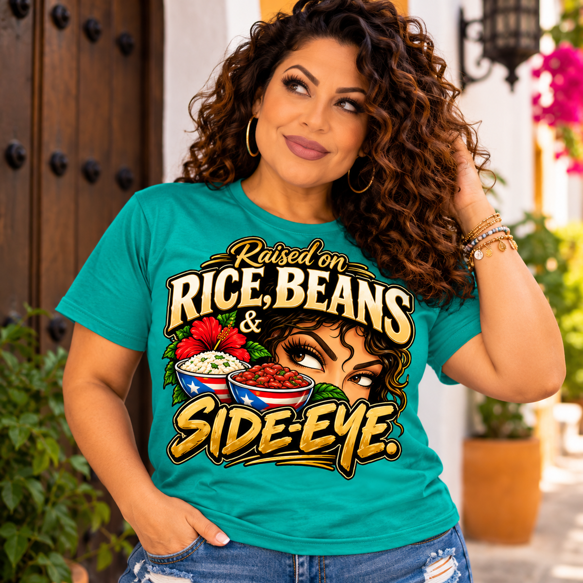 Raised on Side- Eye Tee
